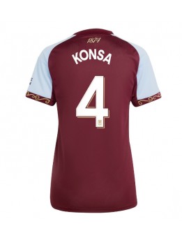 Aston Villa Ezri Konsa #4 Replika Hemmakläder Dam 2025-26 Kortärmad